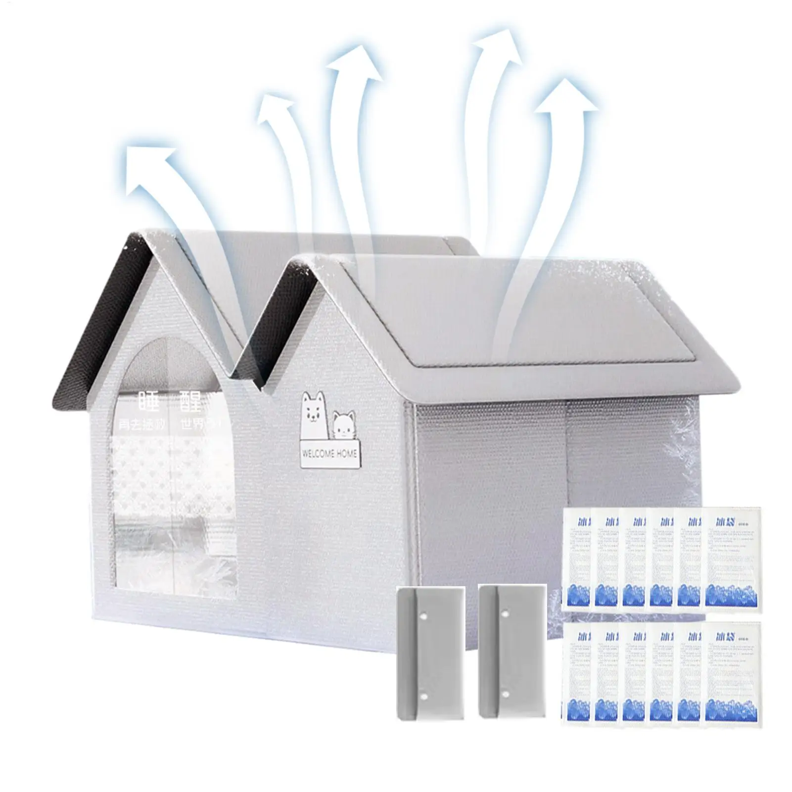 

Маленький кот, собака, ледяной домик, кошка, кондиционер, дом, охлаждающий инструмент для кошек, гнездо, летний охлаждающий инструмент, гнездо, дом для льда для домашних животных с 10-мя упаковками льда