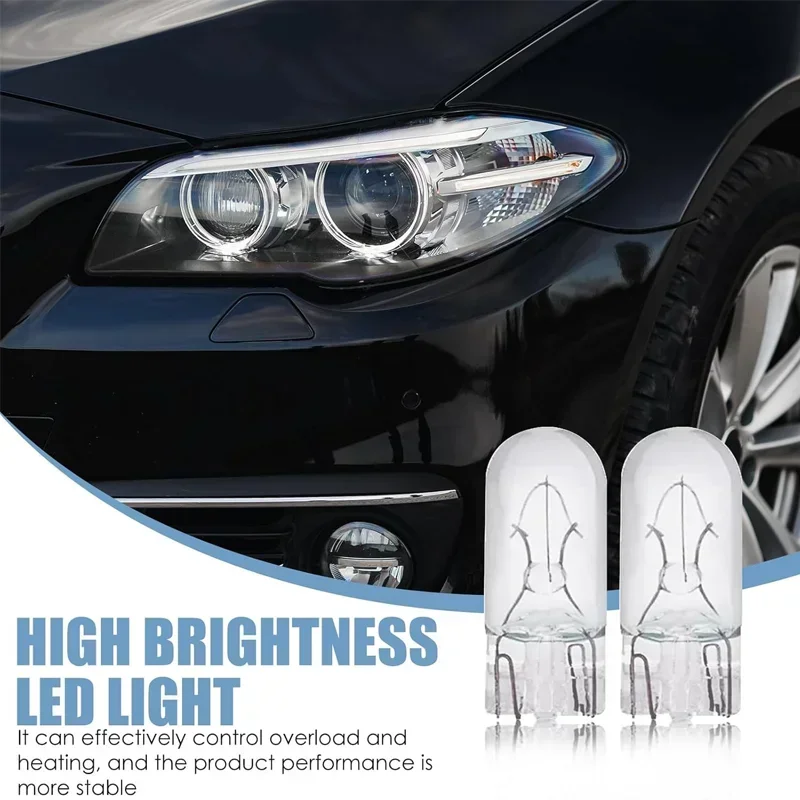 10Pcs T10 Halogen 3W 194 158 Wedges 12V Cars Lamp Multifunctional Instrument Light Clearance Lamps Decoration Accessories