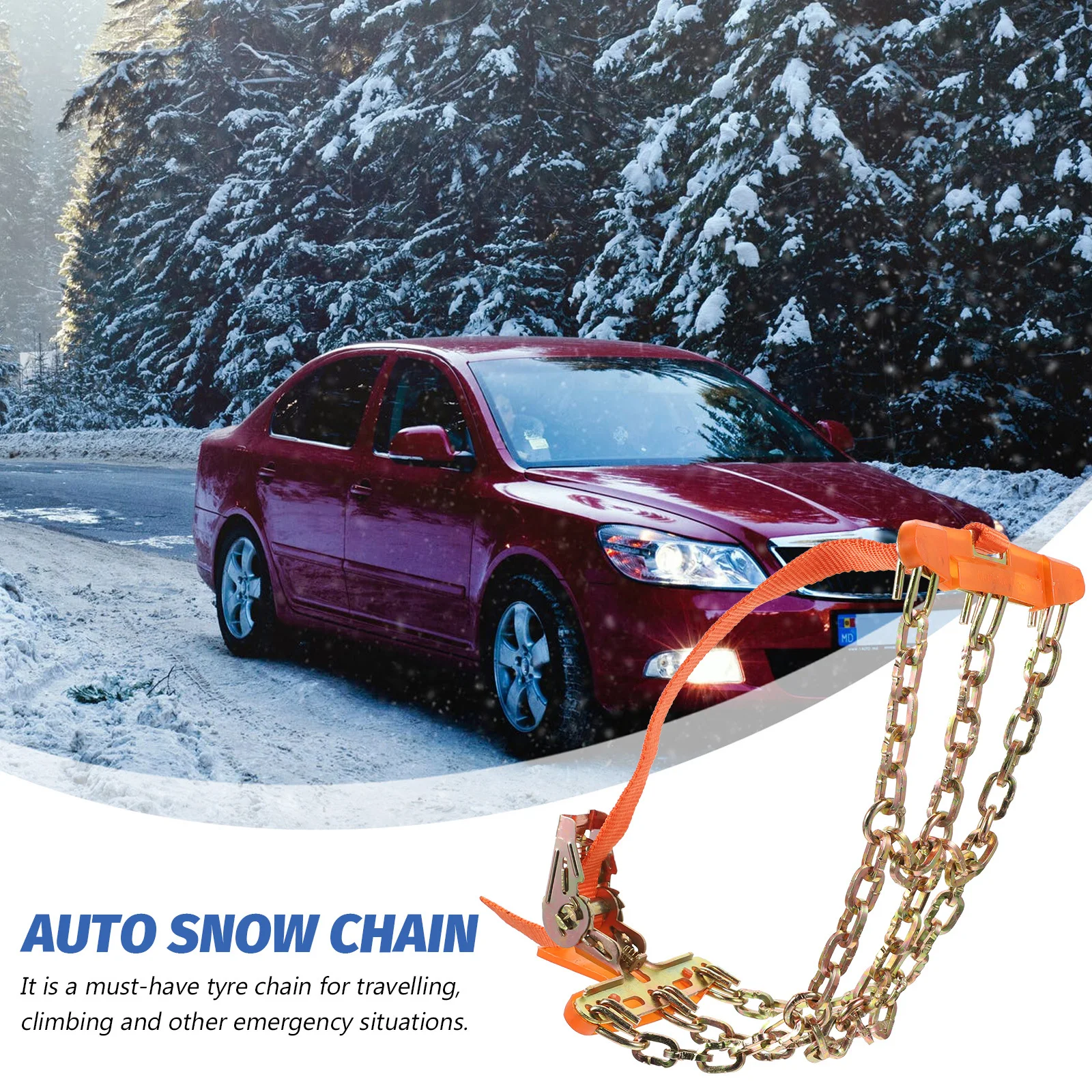 

Автомобильная противоскользящая цепь, высокая автоматическая аварийная тяговая цепь для шин для автомобиля, побега снега, грязи, колесные цепи