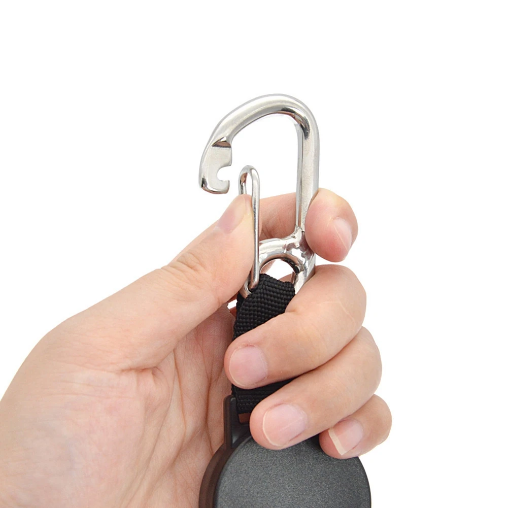 ABJV  Diving Retractable Lanyard Dive Retractor Diving Gear Hook for BCD Hook Anti-Lost Rope Key Chain