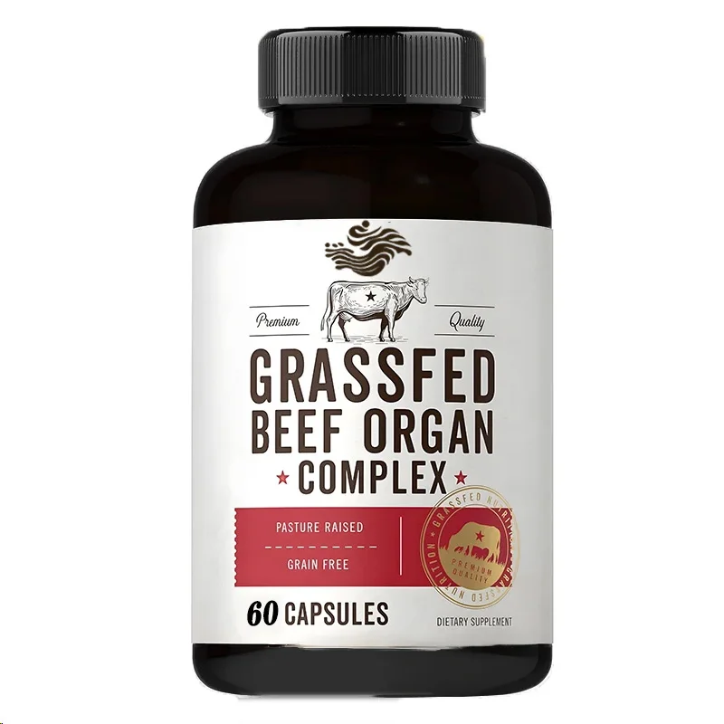 Grass Fed Beef Organ Complex || 60 Grain Pasture Fed, Grain Free Supplement Containing Dry Liver, Kidneys, Pancreas, Etc