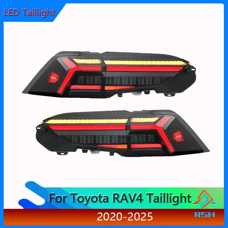 For Toyota RAV4 2020-2025 Models Taillight Assembly Featuring Modified Dynamic LED Daytime Running Lights Sequential Turn Signal