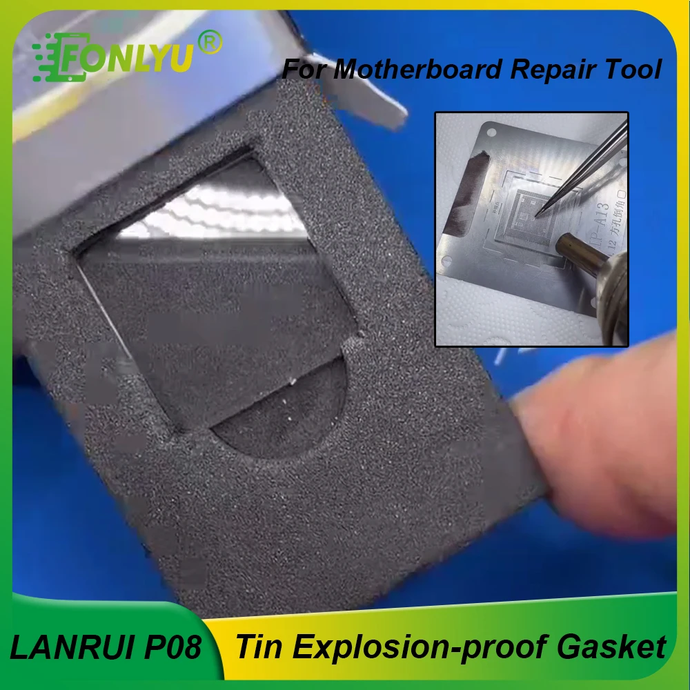 

LANRUI P08 Tin Explosion-Proof Gasket Leak-Resistant for Chip Repair High-Temp Steel Mesh for Motherboard CPU Repair Tools