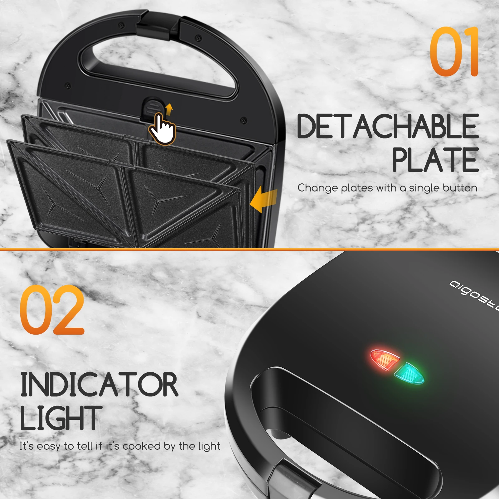 ماكينة صنع الوافل والشواية الكهربائية ، ماكينة صنع الساندوتشات ، 3 أطباق قابلة للفصل ، غير لاصقة وقابلة للتبديل ، ترموستات ، مقبض يعمل باللمس على البارد ، تخزين رأسي ، شواء بواط ، 3 في 1