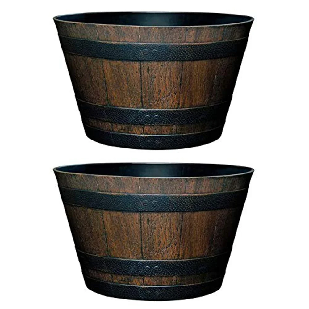 Cute Garden Whiskey Bucket Succulent Pot Perfectly Fits Indoor Plant Needs while Adding a Touch of Style to Your Living Space