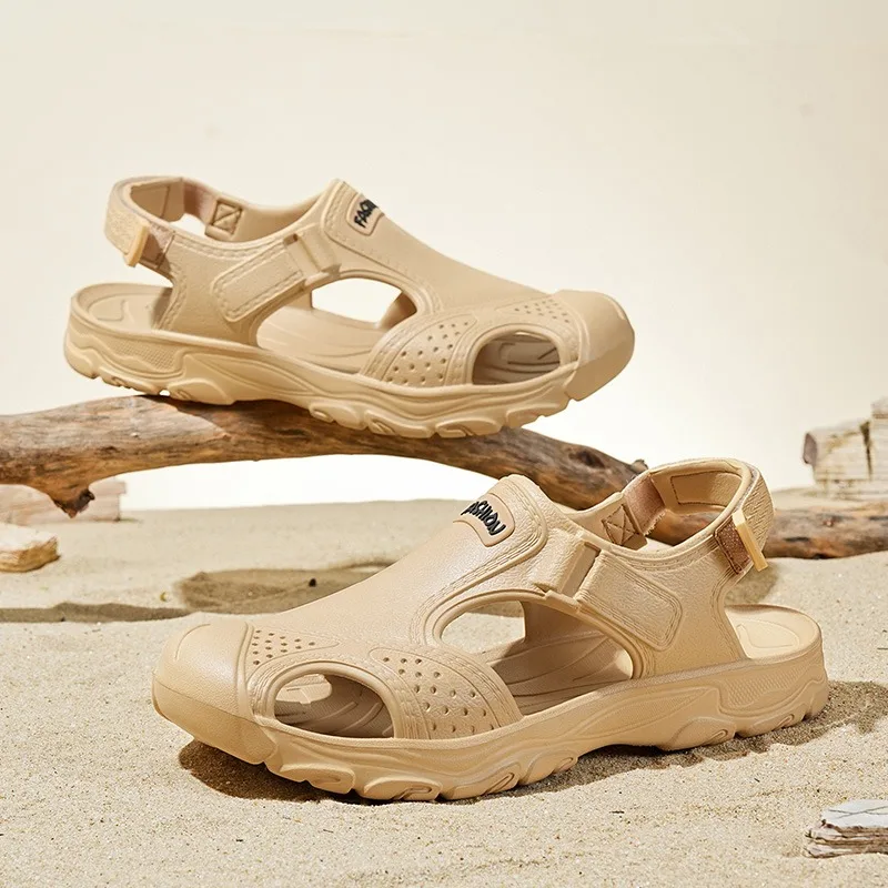

New Men's Beach Slippers Sandals Comfortable Casual Summer Shoes Anti-Skid Durable Sole For Outdoor Walking & Beach Activities
