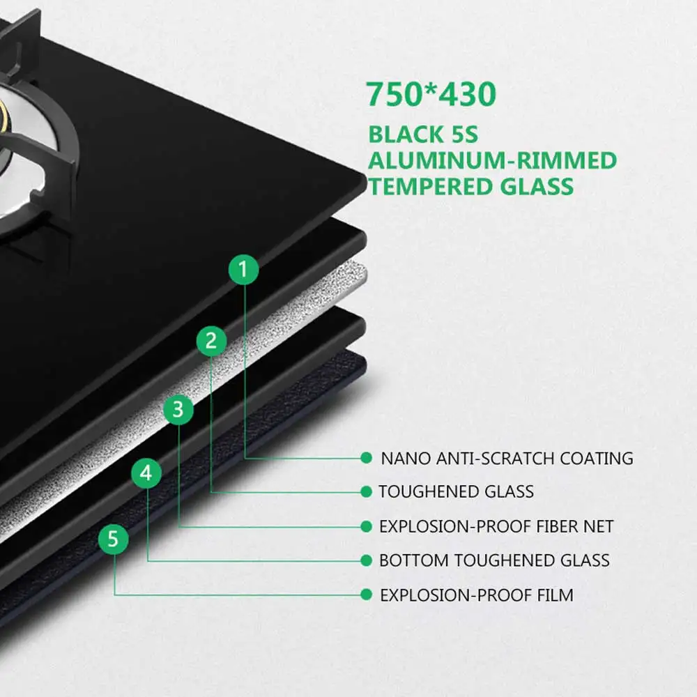 Quemador De Gas doble cocina estufa De Gas estufa integrada doble propósito protección contra llamas Placa De Cuisson A Gaz Encastrable