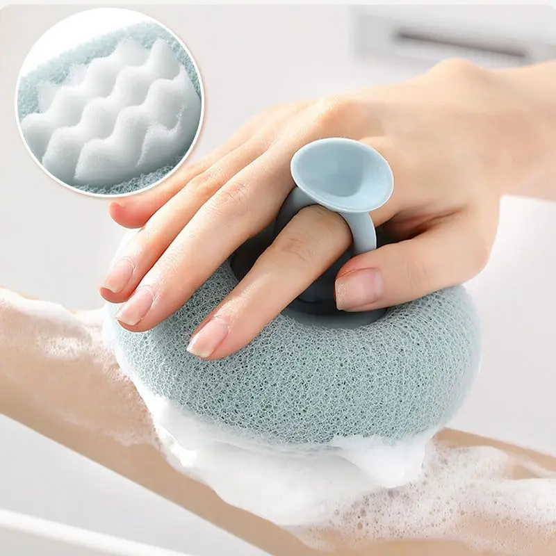 Sunflower Shower Ball Super Soft Massage Bath Ball Bath Towel Mud Sponge Bathroom Accessories with Suction Cup Round Brush