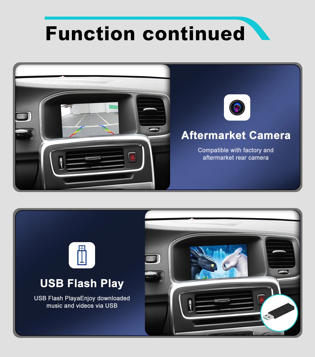 JoyeAuto Wireless CarPlay for Volvo 2014-2019 S60 XC60 V60 S80 V40 Wireless Android Auto Interface Mirror-Link AirPlay Car Play