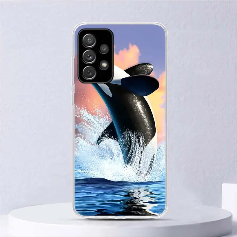 Sea Orcinus Orca Soft Case For Samsung Galaxy A51 A71 A50 A70 A21S Phone Cover A30 A20E A10 A31 A41 A6 A7 A8 A9 Shell Coque