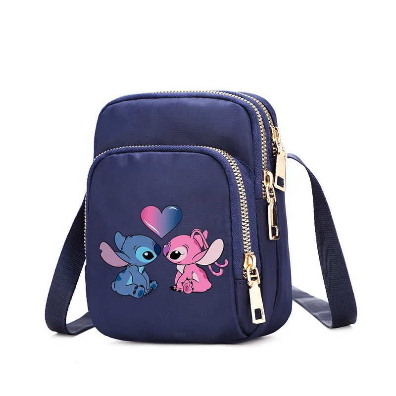 Disney-Lilo & Stitch Bolsa de Ombro Feminina, Bolsa Popular, Bolsas Bonitos para Meninas, Bolsas Crossbody Casuais, New Ins, 2022, 2024