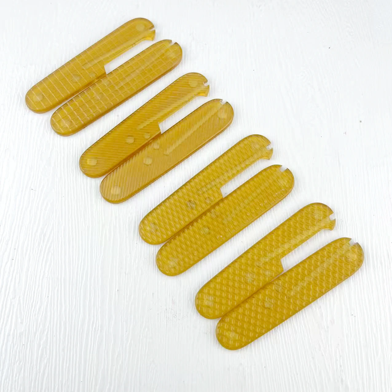 91mm Swiss Grip DIY Making Parts Material Accessories - 1pair Multi Sizes Custom Knife Transparent Acrylic Scales Handle Patches