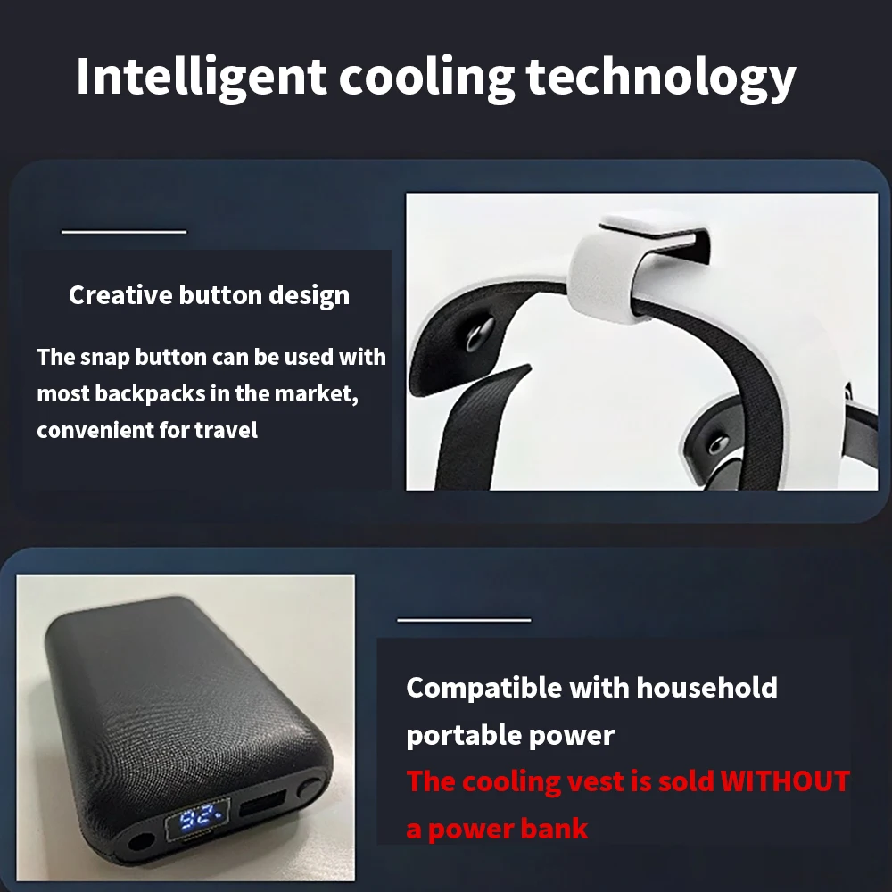 سترة تبريد صيفية لتكييف الهواء سترة ثلج للرجال والنساء تعمل على تعميم الملابس الجليدية سترة تبريد قابلة للتعديل مع عبوات ثلج