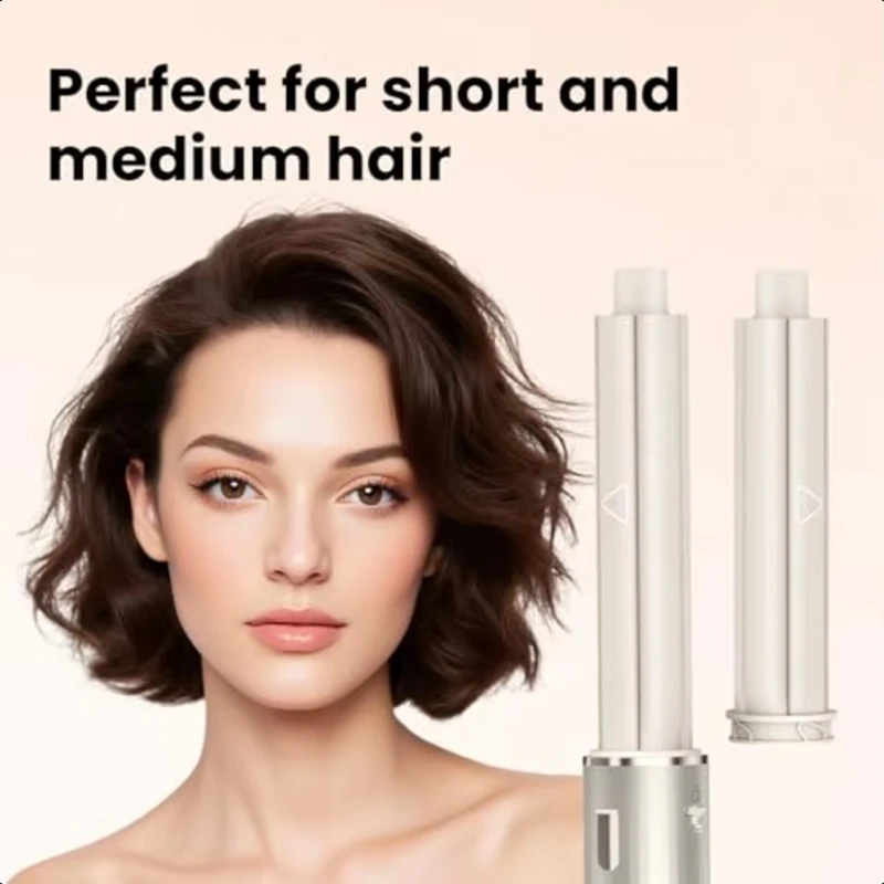 Auto-Wrap Hair Curling Barrels and Paddle Brush for FlexStyle Hair Dryers Attachment for Straight Wavy Curly-A009