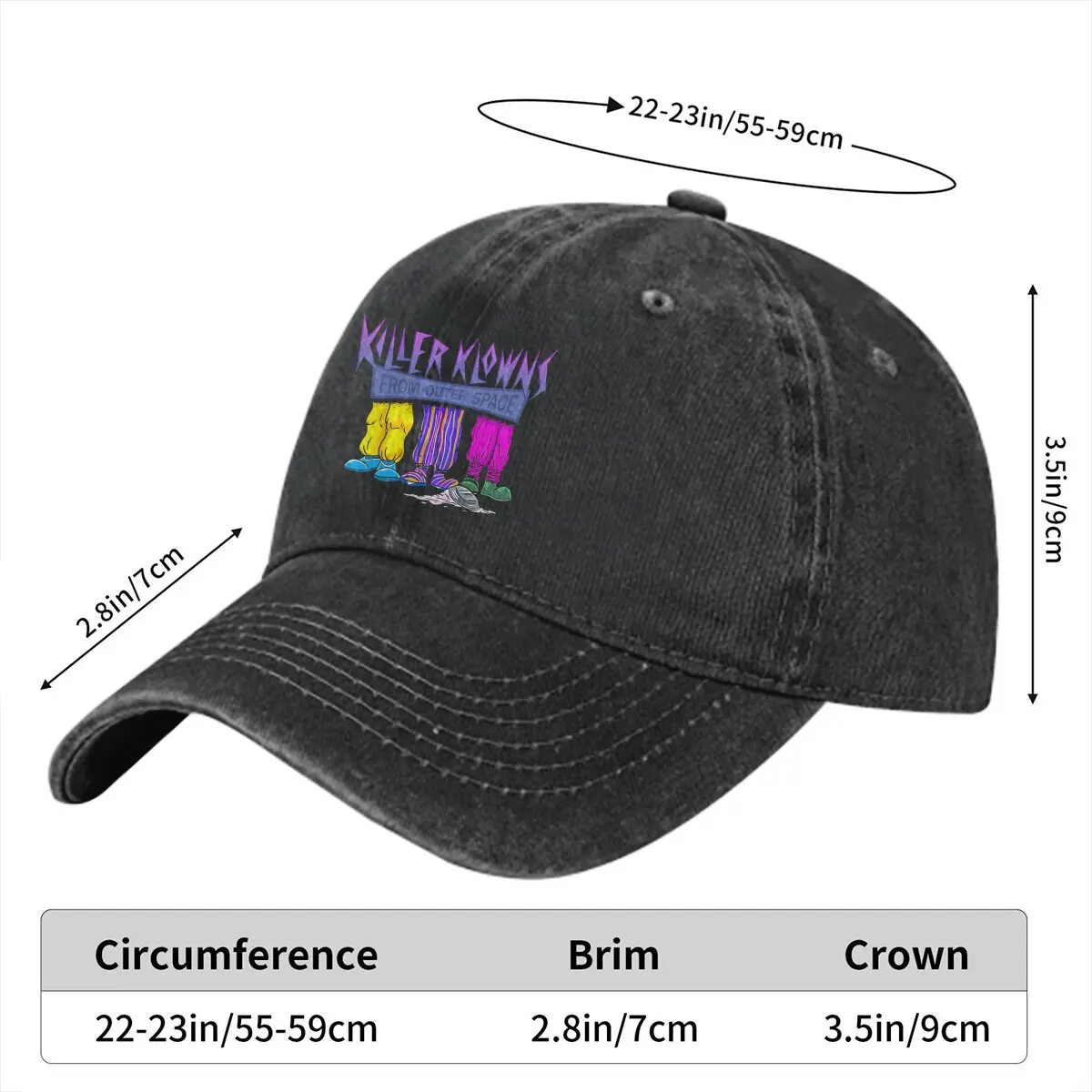 Clown Shoes Baseball Caps Peaked Cap Killer Klowns from Outer Space Sun Shade Hats for Men Women