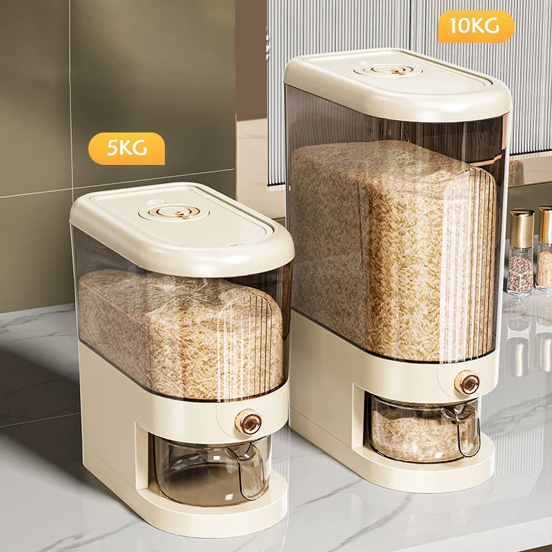 Con scatola di immagazzinaggio per conservare cereali, riso, cucina, per uso alimentare, cereali vari, barili di riso, barattolo sigillato a prova di umidità