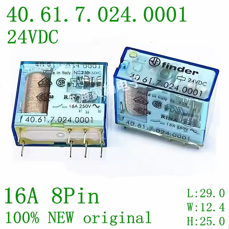 5PCS finder ממסר 40.61.7.024.0001 40.61S 24VDC 16A 8PIN 100%-חדש-מקורי