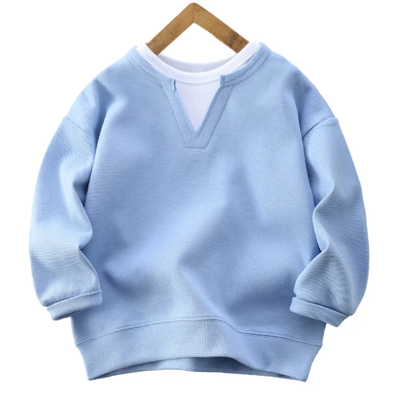 الأولاد عارضة البلوز المراهقين الخريف البلوز الأطفال الربيع جولة الرقبة البلوز الاطفال أزياء طويلة الأكمام الملابس جديد الصبي معاطف