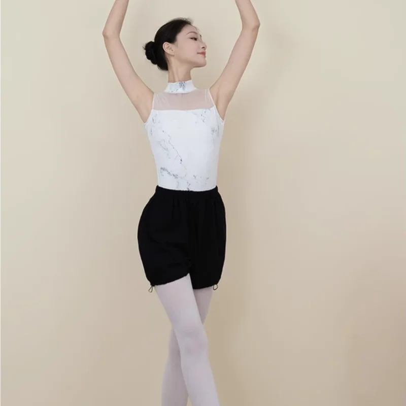 Pantalones sudorosos para mujer, pantalón de ballet para bailar, leotardo de gimnasia para niñas, mono, pantalones cortos de baile de ballet para