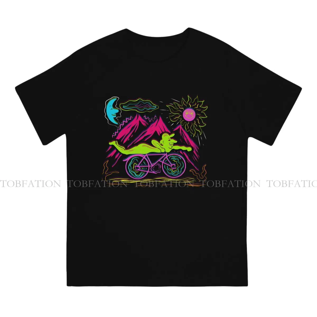 Bike Trip Albert Hofmann Bicycle Day LSD 1943 Men T Shirt Cotton Punk Crewneck Tee Shirt Harajuku Tops