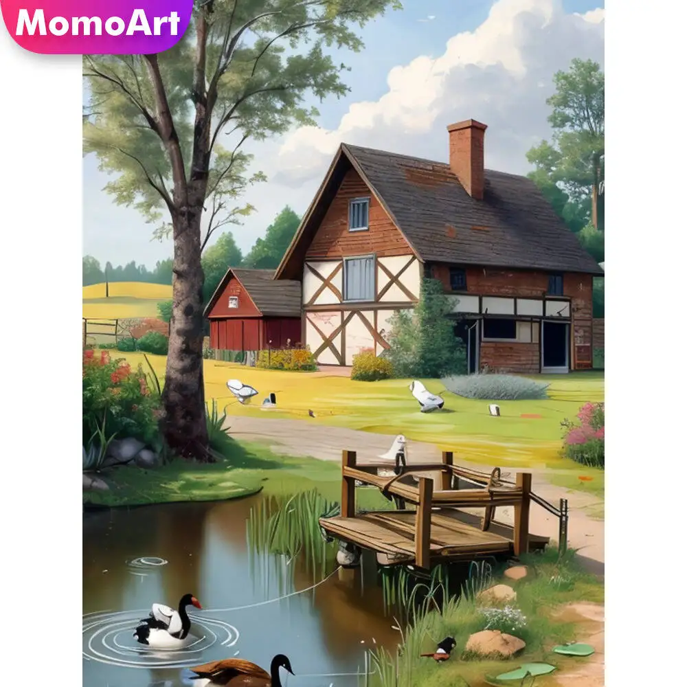 

Momoart Cat Алмазная картина Животное Красочная Алмазная мозаика Картина Стразы Луна Настенный декор