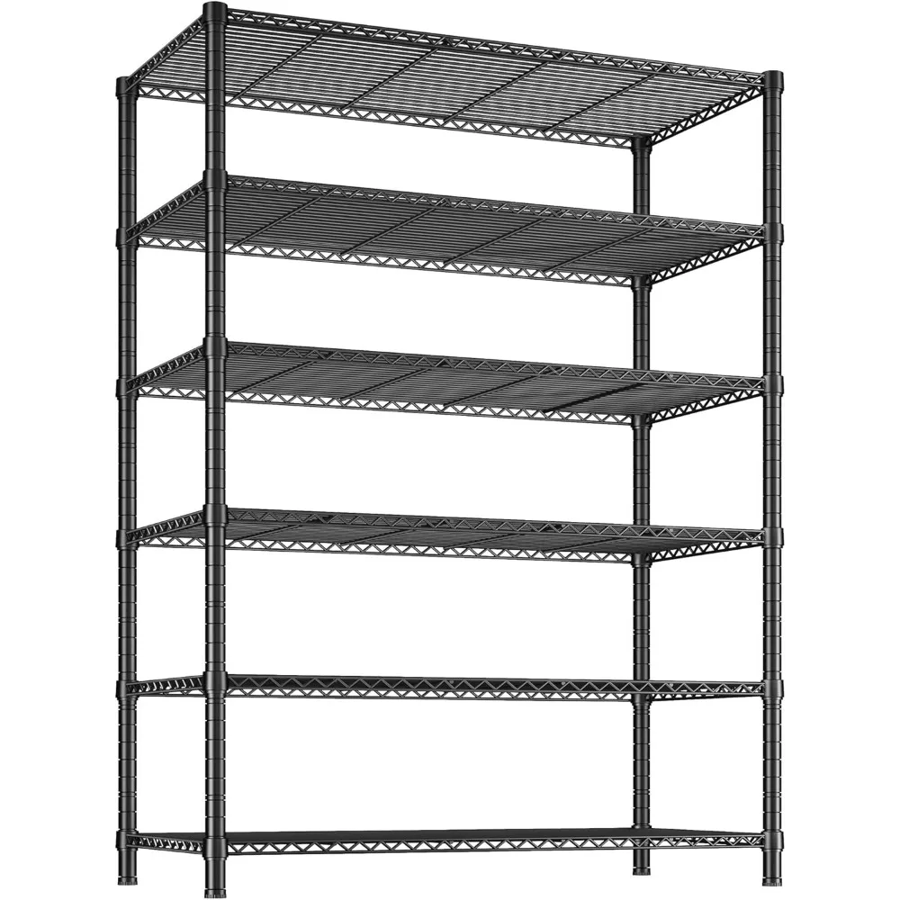 

6 Tier Wire Shelving,1800LBS Storage Shelves Metal Shelves for Storage Rack,75''H Adjustable Garage Shelving Heavy Duty