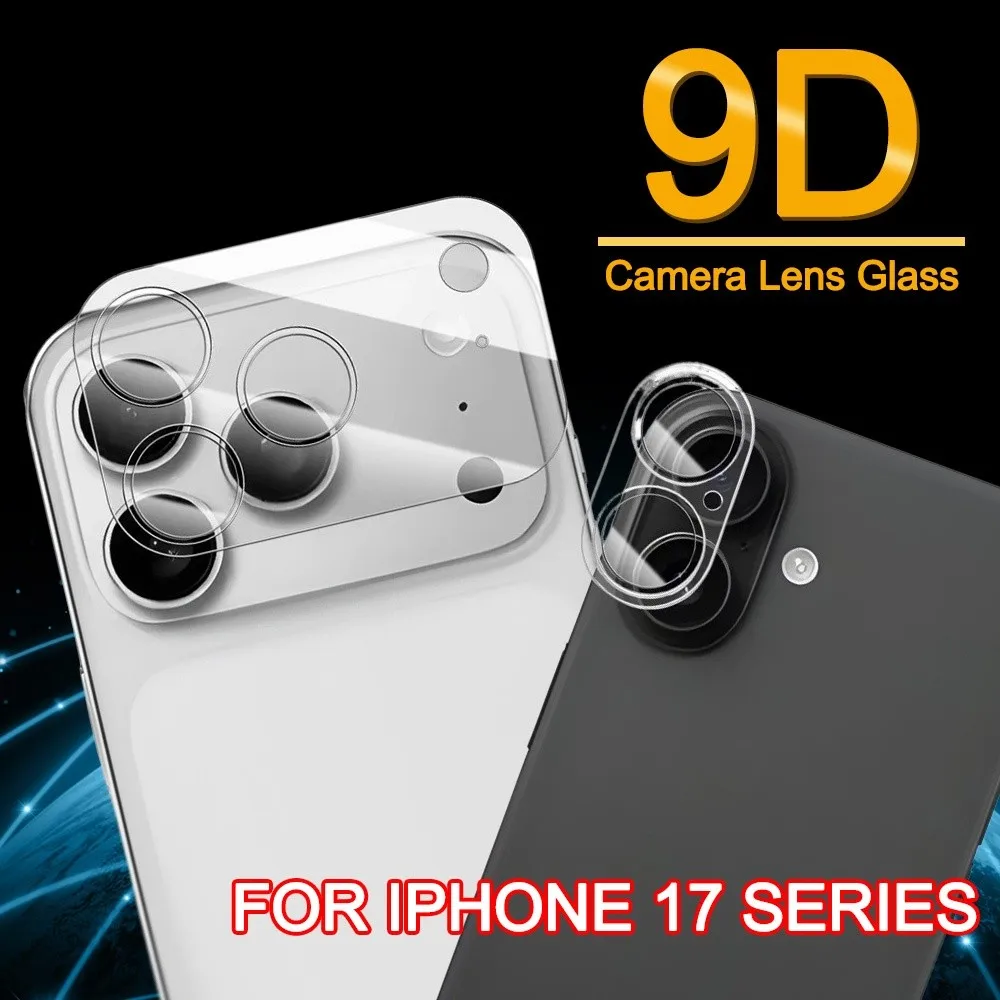 1 Uds. Película protectora de lente de vidrio templado HD Ultra transparente cubierta de lente 3D Protector de lente antiarañazos para iPhone 17/Air/17 Pro Max