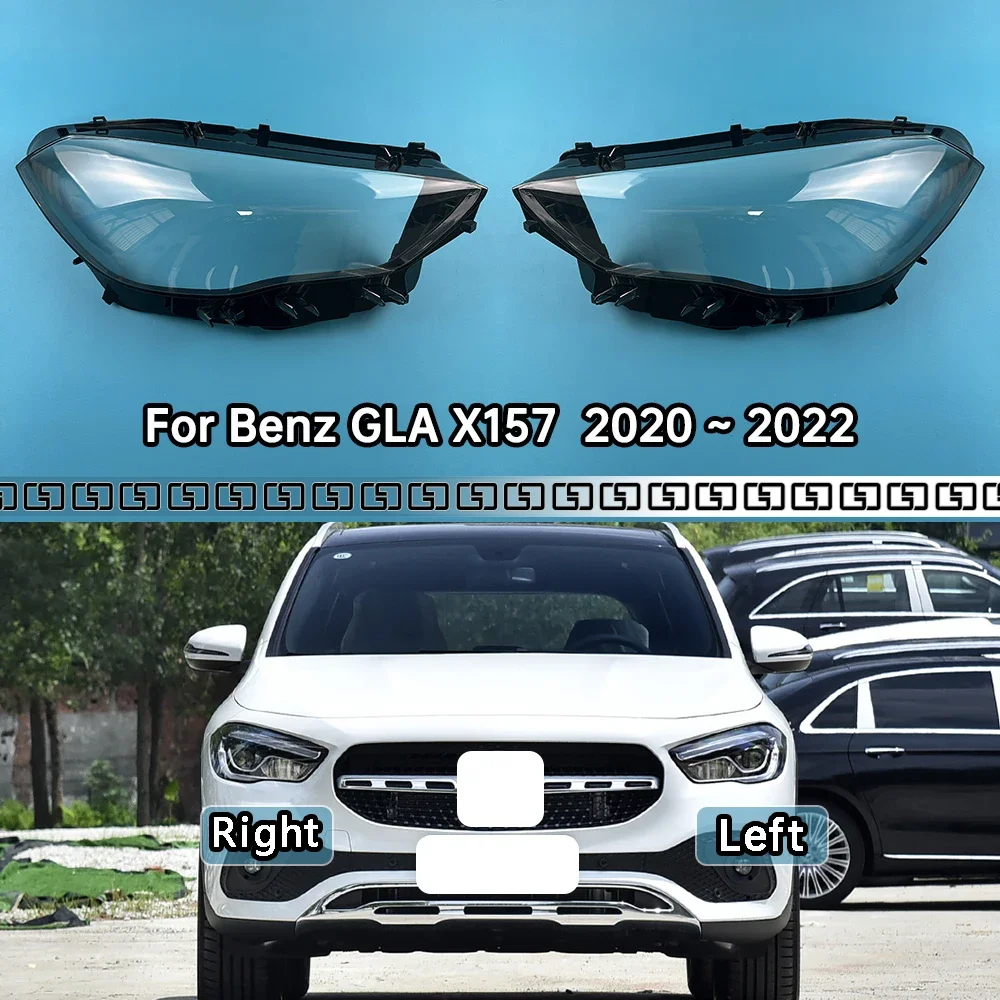 

For Mercedes-Benz GLA X157 GLA180 GLA200 2020 2021 2022 Front Headlight Glass Cover Headlamps Transparent Shell Lens Case