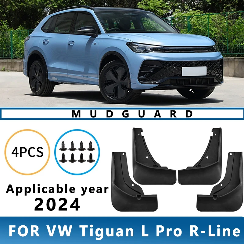 

Mud Flaps Fit for Volkswagen Tiguan L Pro R-Line 2024 Mudguards Tire Fenders Splash Proof Accessories Wheel Guards 4ps