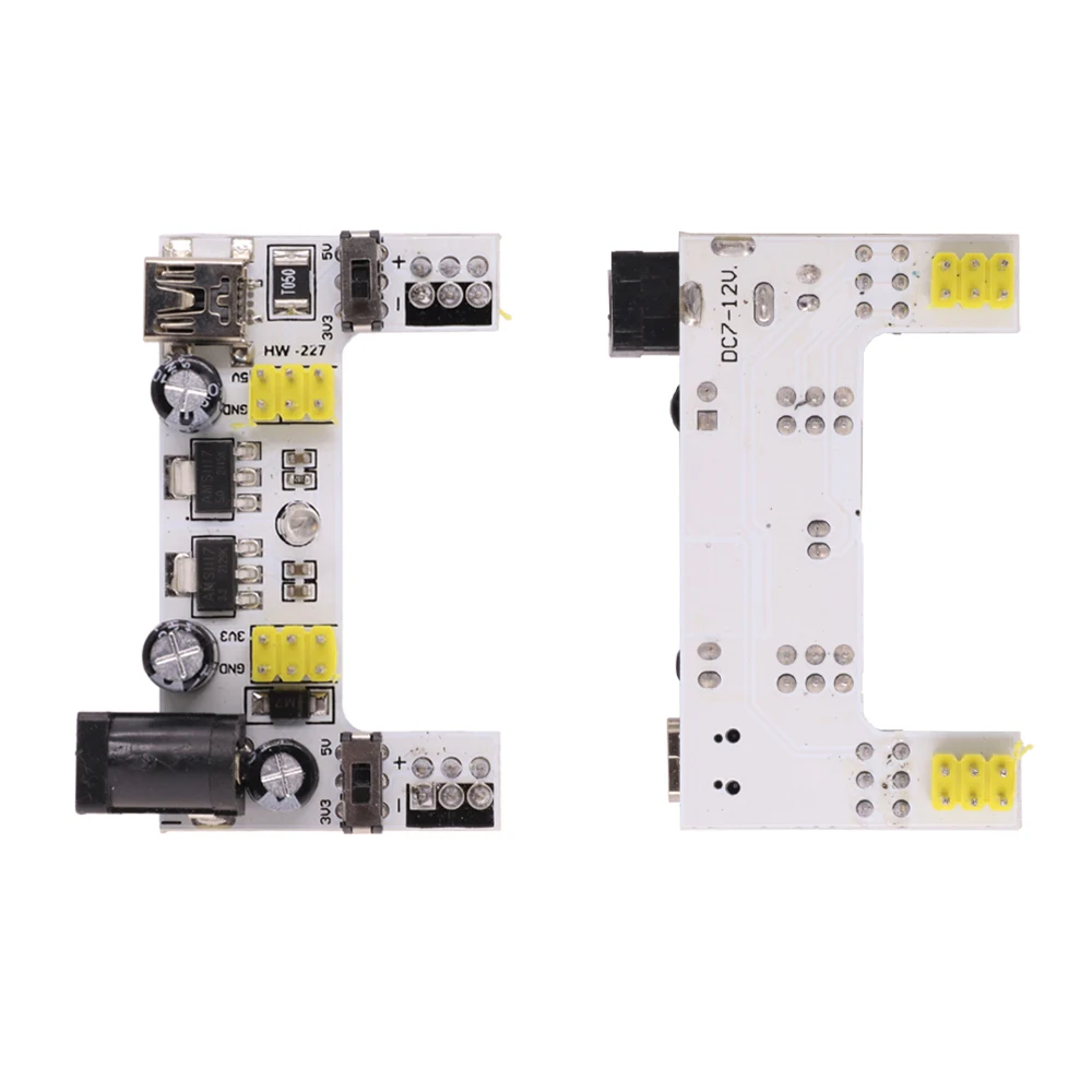 MB102 Breadboard Dedicated Power Supply Module Mini Micro USB Black White 2 Way 3.3V 5V MB-102 Solderless Bread Board