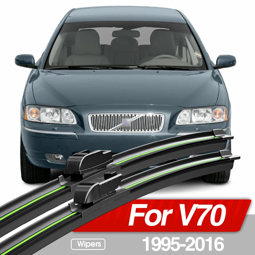 For Volvo V70 MK1 MK2 MK3 1995-2016 Front Windshield Wiper Blades 2pcs Windscreen Window Accessories 2002 2003 2005 2008 2010