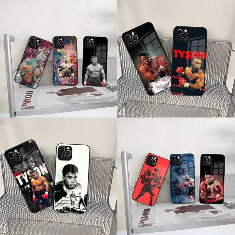 Mike Tyson Phone Case For Iphone 15 14 13 12 11 Pro Max Mini X Xr Xs 8 Puls Glass