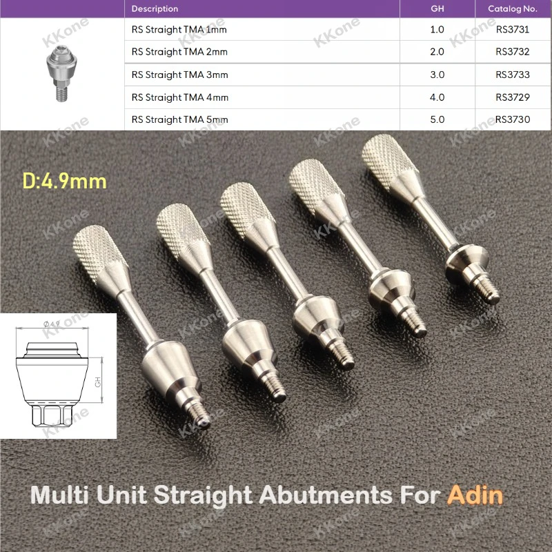 

10 шт. стоматологических инструментов TMA ™ Многокомпонентные прямые титановые абатменты для имплантационной системы Adin, высокое качество
