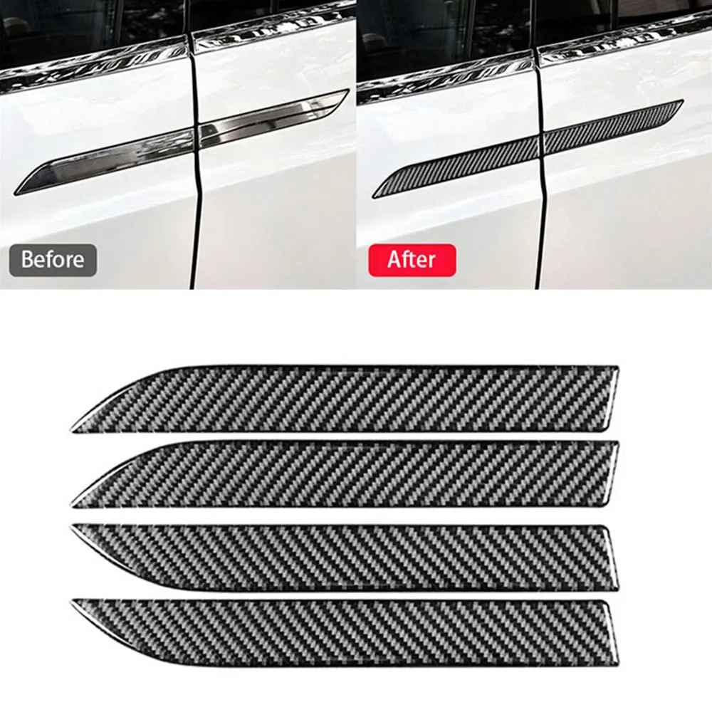 

Carbon Fiber Glue Door Handle Wrap Sticker For Tesla Model S(12-23) Model X (16-23) Decal Exterior Upgrade Modification 4PCS