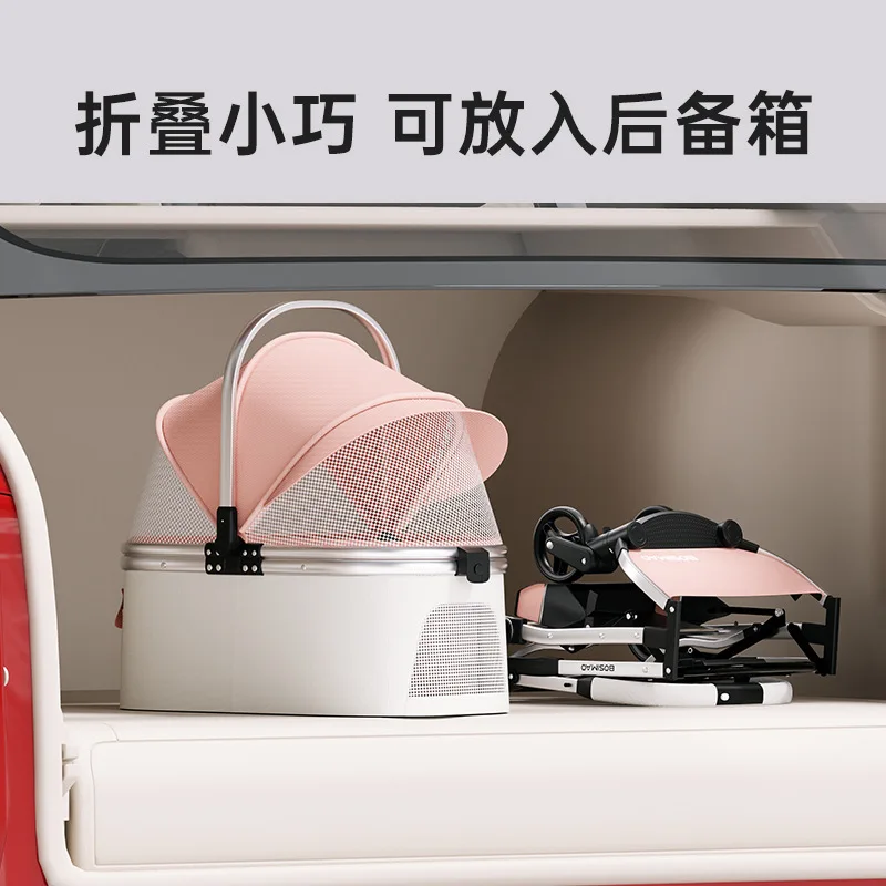 Dog cat out portable foldable trolley can be separated high value trolley