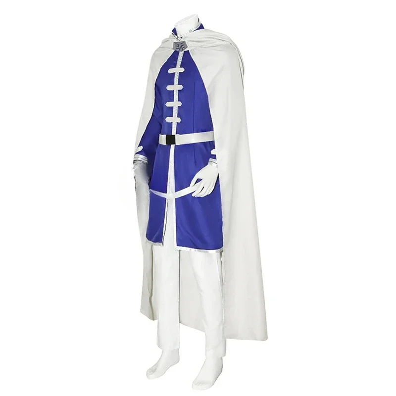 Himmel Kostium Cosplay Peruka Anime Frieren Beyond Journey's End Cloak Uniform Strój Niebieskie Włosy Halloween Impreza Mężczyźni Kobiety Odgrywanie Ról