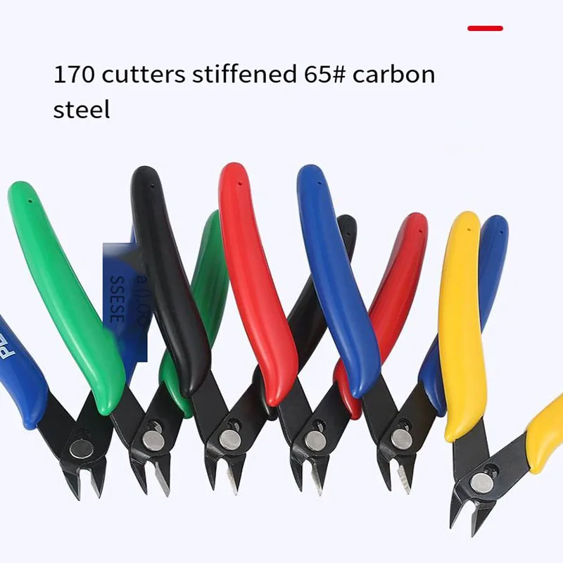 Wire Cutter DIY Trimmer Diagonal Side Cutting Cable Nippers Red Blue Pliers Hand Mini Snips Flush Nipper Trimmer Hand Tools