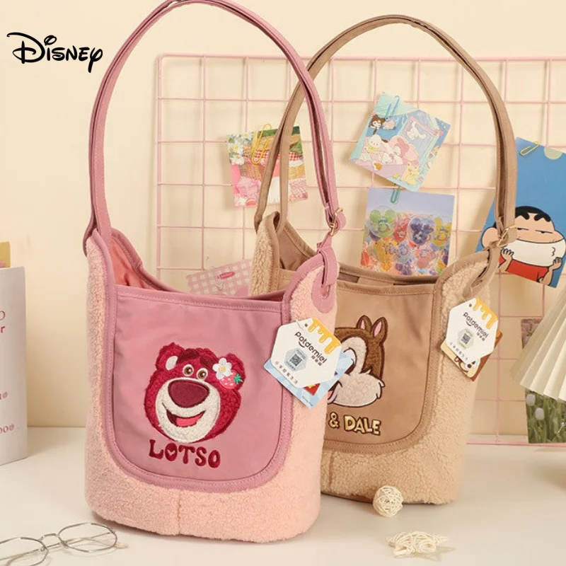 Disney-Sac de dessin animé Lotso pour enfants, sac de grande capacité, cadeau de Noël, anniversaire, petite amie de My Chia, initié Chip and Dale, mignon