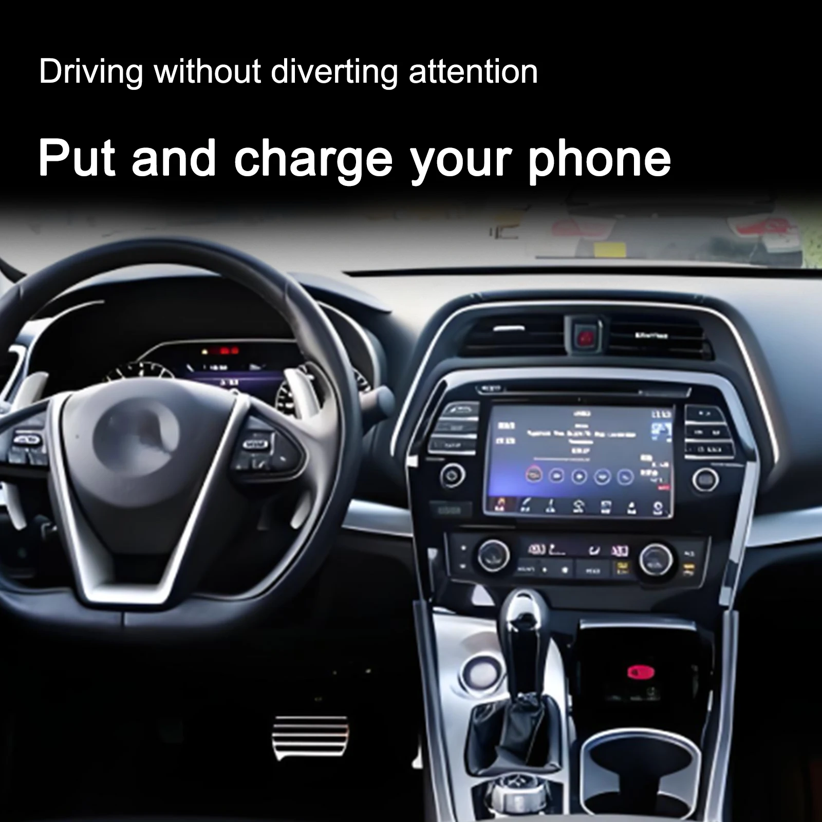 The Latest For Nissan MAXIMA 2015-2023 Car center console phone charger fast wireless charger charging plate charging holder