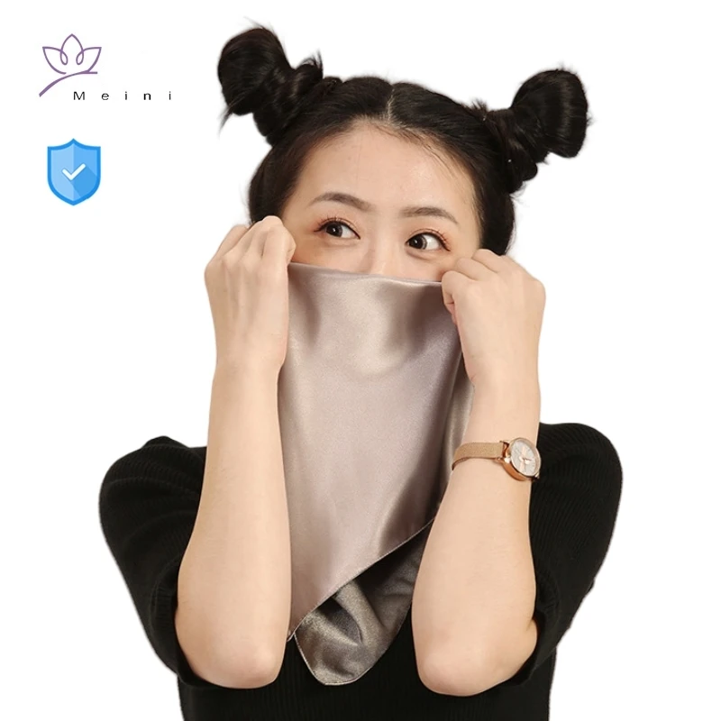 Anti-radiation 100% silver fiber scarf thyroid protection Computer, Phone electromagnetic radiation protective square scarfs