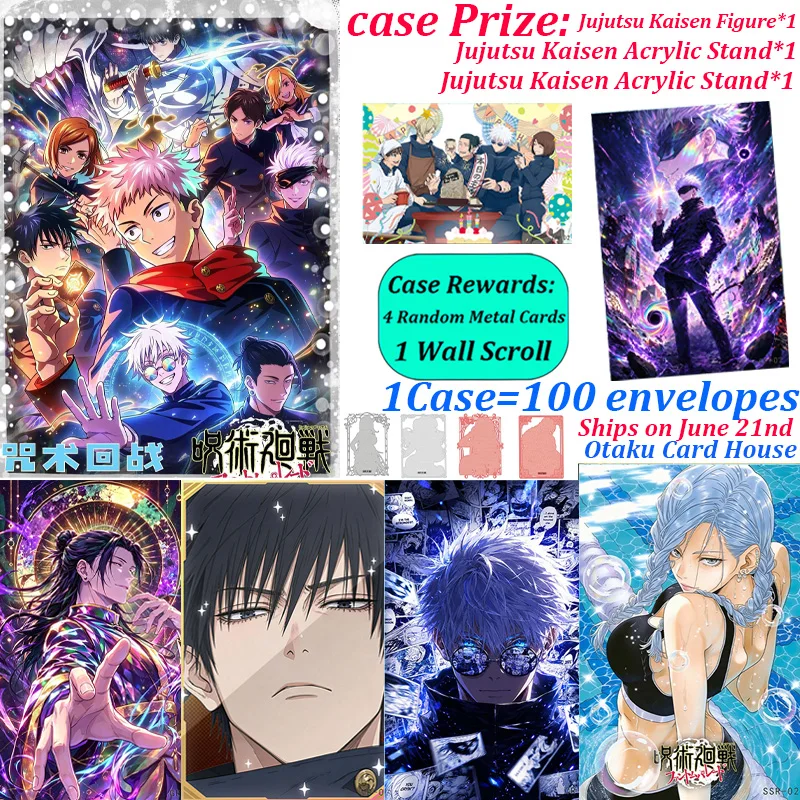 Jujutsu Kaisen Cards Acrylic Art Board Collectible Cards Full Case Anime Shikishi Board Gojo Satoru Sukuna Hobby Cards for F