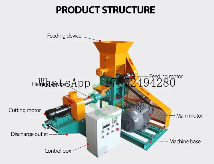 Factory Wholesale Floating Fish Feed Mill Pellet Extruder Machine Small Floating Fish Feed Machine For Making Fish Feed