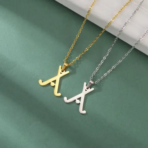 Hockey Pendant Stainless Steel Necklace Men's And Women's Fashionable Casual Sports Birthday Gift Jewelry Gift New Style