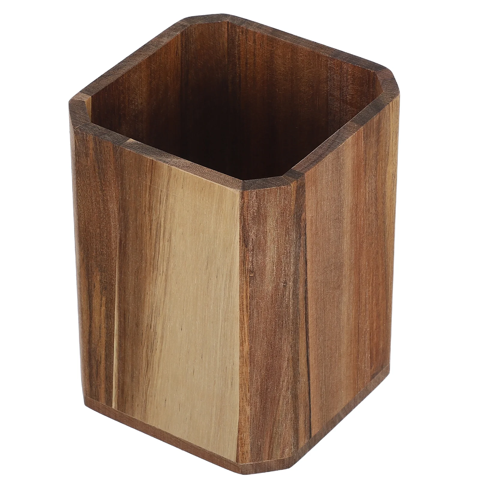 

Acacia Wood Tableware Stand Kitchen Organizer Brown Cutlery Holder Wood Storage Box Chopstick Spoon Fork Silverware Countertop