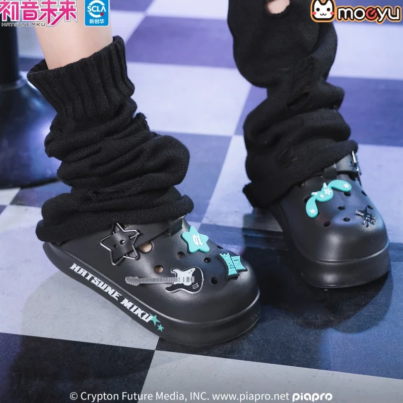 

Сандалии Moeyu Hatsune Miku Rock Future на нескользящей платформе, летние пляжные сандалии, повседневная обувь в стиле аниме для мужчин и женщин