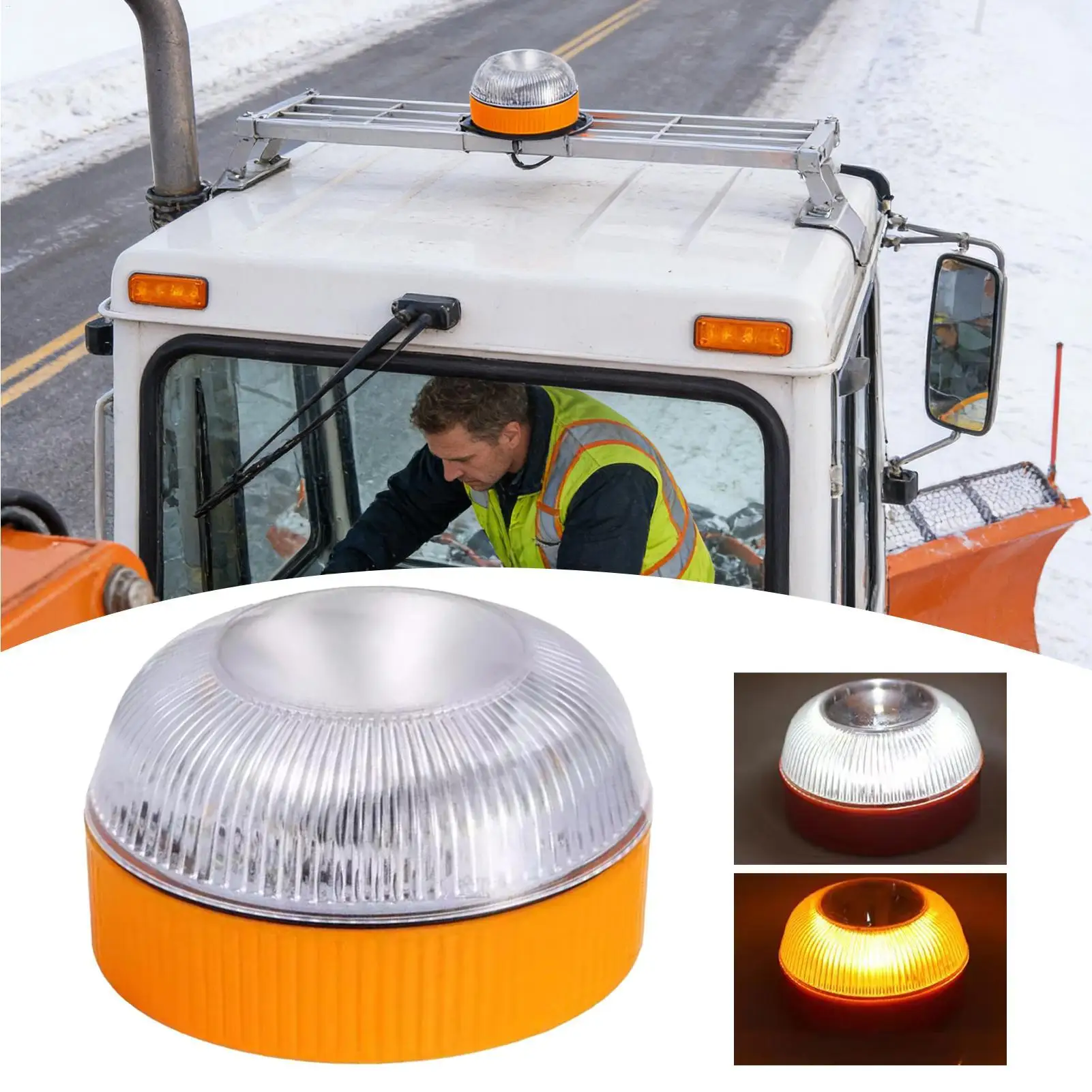 

Mini Flashing Lights Ultra-Bright 4 Modes Safety LED Lighting With Magnetic Base Vehicles Flashing Warning Lights for Truck