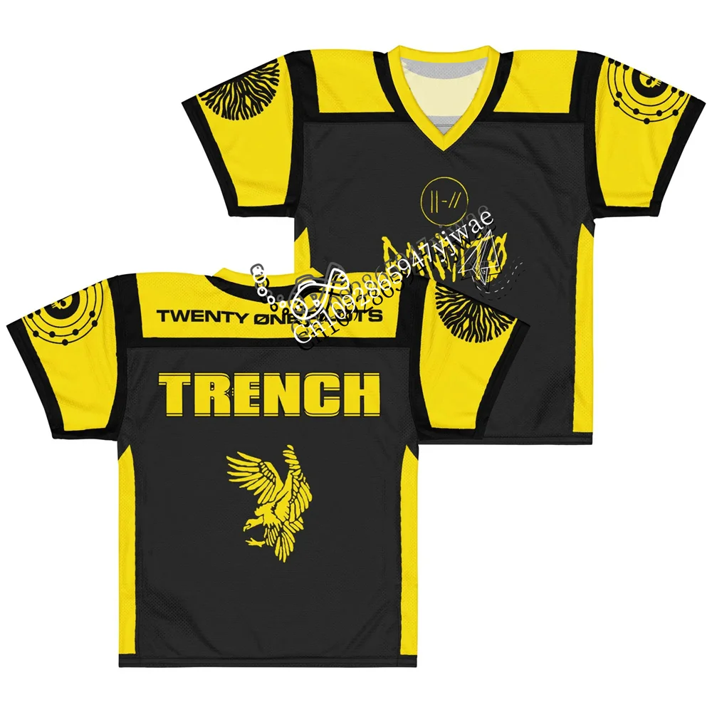 Twenty One Pilots Bandito Trench Rock Band FOOTBALL Jersey Y2K Oversized Graphic Breathable Mesh Streetwear Adult Kid's T-shirts - view 6