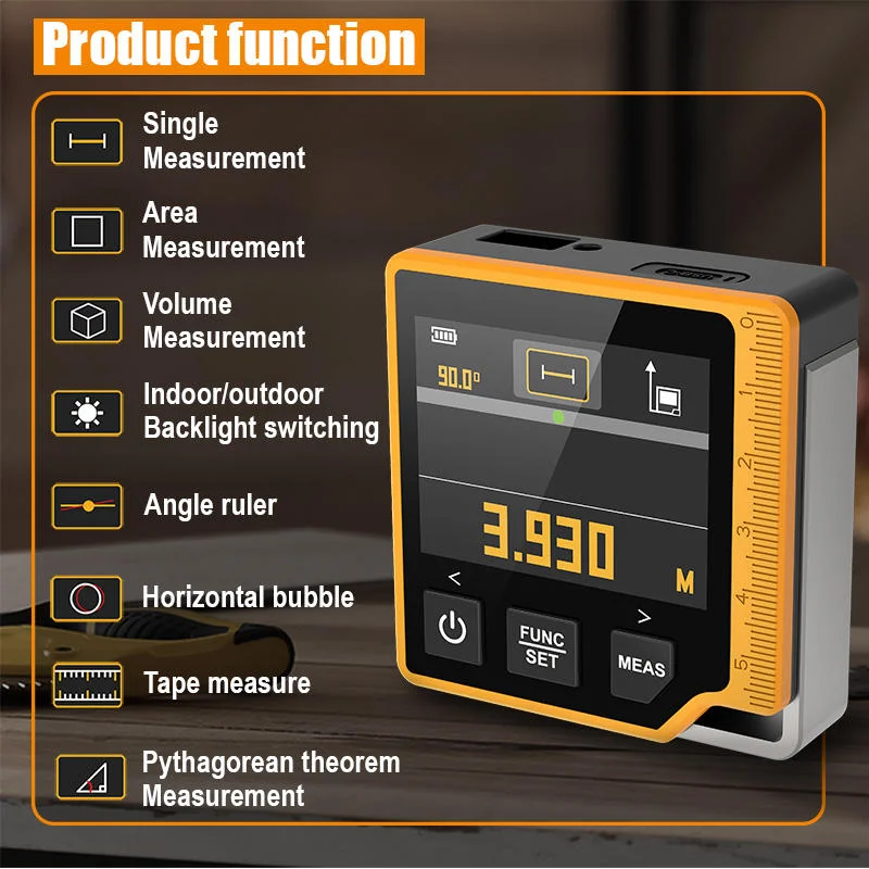 G161 New Arrival Multi-Angle Measuring Ruler with LCD High-Definition Digital Display 0.3 Accuracy Laser Angle Ruler