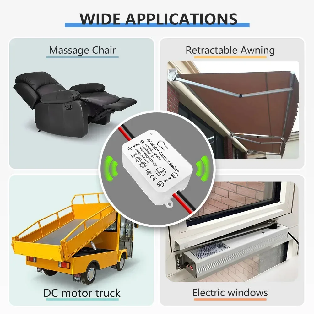 RF433mhz العالمي اللاسلكي للتحكم عن بعد DC12V 24 فولت استقبال التحكم الذكي الكهربائية التحكم في الوصول سيارة مصباح دائرة المحرك