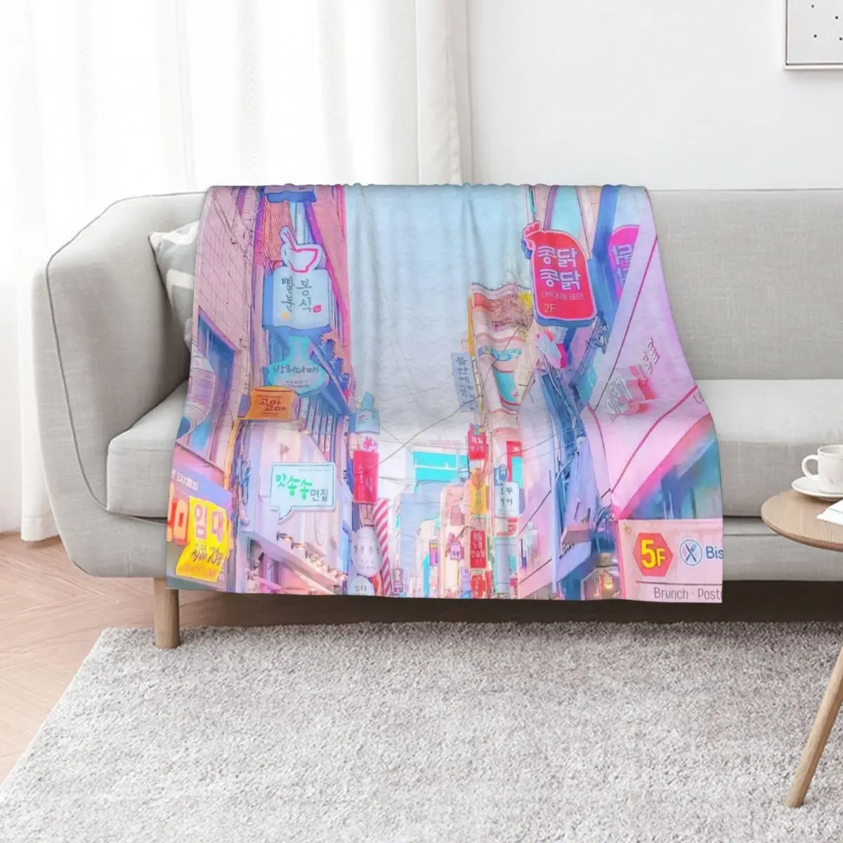 Anime Seoul (Soft Edition) Throw Blanket decorative Decorative Throw Softest Custom For Sofa Thin Luxury Designer Blankets